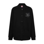 Zwarte Constellatie Cardigan met Bloemembleem Kenzo , Black , Dames