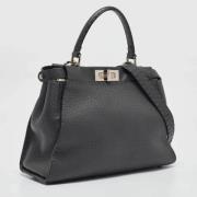 Pre-owned Leather fendi-bags Fendi Vintage , Gray , Dames