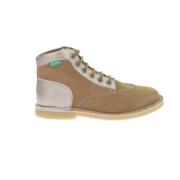 Comfortabele Leren Laarzen Kicklegend Kickers , Brown , Dames