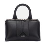 Zwarte Leren Mini Handtas 'Friday' The Attico , Black , Dames