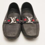 Pre-owned Leather flats Louis Vuitton Vintage , Black , Heren