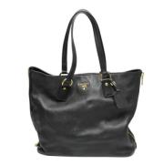 Pre-owned Leather prada-bags Prada Vintage , Black , Dames