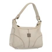 Pre-owned Leather shoulder-bags MCM Pre-owned , White , Dames