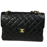 Pre-owned Leather chanel-bags Chanel Vintage , Black , Dames