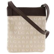 Pre-owned Canvas shoulder-bags Bvlgari Vintage , Beige , Dames