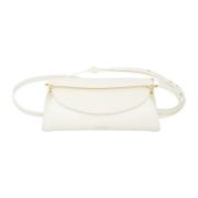 Witte Leren Cross Body Tas - Cannolo Mini Jil Sander , White , Dames