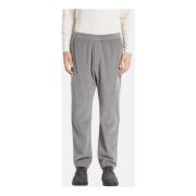 Ribfluwelen Regular Broek met Elastische Taille Barena Venezia , Gray ...