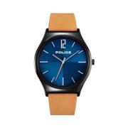 Zwarte Herenhorloge Quartz Analoog Mode Police , Black , Heren