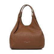 Bruine Dubbele Korrel Leren Tas Gianni Chiarini , Brown , Dames