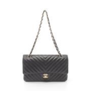 Pre-owned Leather shoulder-bags Chanel Vintage , Black , Dames