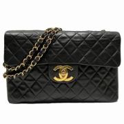 Pre-owned Leather chanel-bags Chanel Vintage , Black , Dames