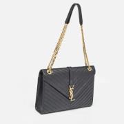 Pre-owned Leather shoulder-bags Yves Saint Laurent Vintage , Black , D...