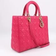 Pre-owned Leather handbags Dior Vintage , Pink , Dames