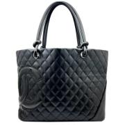 Pre-owned Leather chanel-bags Chanel Vintage , Black , Dames