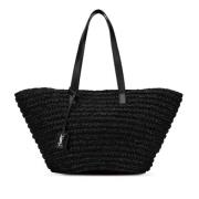 Pre-owned Raffia shoulder-bags Yves Saint Laurent Vintage , Black , Da...