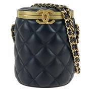 Pre-owned Leather chanel-bags Chanel Vintage , Black , Dames