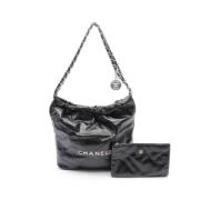 Pre-owned Leather totes Chanel Vintage , Black , Dames