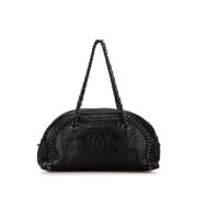 Pre-owned Leather handbags Chanel Vintage , Black , Dames