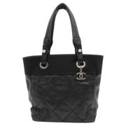 Pre-owned Leather chanel-bags Chanel Vintage , Black , Dames