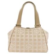 Pre-owned Nylon chanel-bags Chanel Vintage , Beige , Dames