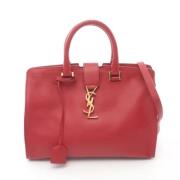 Pre-owned Leather handbags Yves Saint Laurent Vintage , Red , Dames