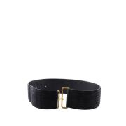 Pre-owned Leather belts Yves Saint Laurent Vintage , Black , Dames