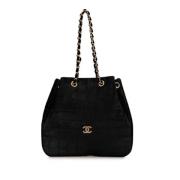 Pre-owned Fabric chanel-bags Chanel Vintage , Black , Dames