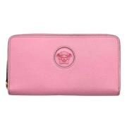 Pre-owned Leather wallets Versace Pre-owned , Pink , Dames