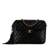 Pre-owned Leather chanel-bags Chanel Vintage , Black , Dames