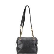 Pre-owned Leather chanel-bags Chanel Vintage , Black , Dames