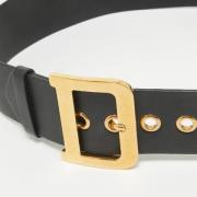 Pre-owned Leather belts Dior Vintage , Black , Dames