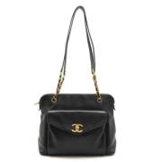 Pre-owned Leather chanel-bags Chanel Vintage , Black , Dames