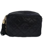 Pre-owned Leather chanel-bags Chanel Vintage , Black , Dames