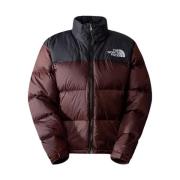 Donkerbruine Retro Nuptse Jas The North Face , Brown , Heren