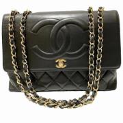 Pre-owned Leather chanel-bags Chanel Vintage , Black , Dames