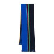 Blauwe Wollen Sjaal met Sportstrepen Paul Smith , Multicolor , Heren