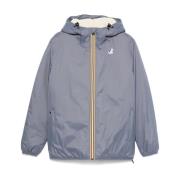 Ripstop Hooded Jas Blauw-Grijs K-Way , Gray , Heren