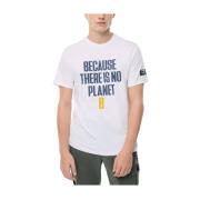 Biologisch Katoenen T-shirt met Merklogo Ecoalf , White , Heren