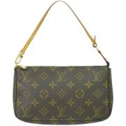 Pre-owned Canvas clutches Louis Vuitton Vintage , Brown , Dames