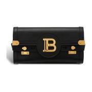 B-Buzz Pouch 23 leren clutch Balmain , Black , Dames