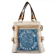 Pre-owned Canvas totes Louis Vuitton Vintage , Beige , Dames