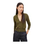 Groene Cardigan met Juweelknopen Marella , Green , Dames