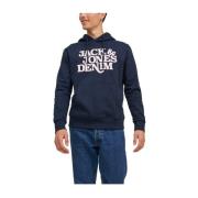 Hoodie met kangoeroezak Jack & Jones , Blue , Heren