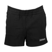 Zwarte dames shorts met elastische taille Napapijri , Black , Dames