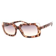 Bruine Plastic Zonnebril met Grijze Lenzen Guess , Brown , Dames