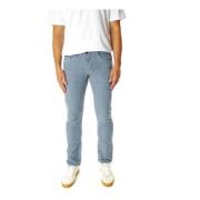 Corduroy Straight Fit Broek Replay , Blue , Heren