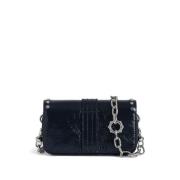 Navy Glanzende Logo Tas Zadig & Voltaire , Black , Dames