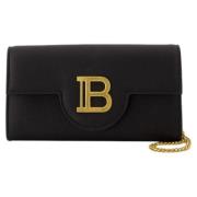 Leather wallets Balmain , Black , Dames