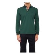 Groen Bedrukt Poloshirt Lange Mouw Etro , Green , Heren