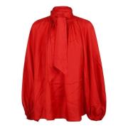 Rode Crush Batwing Blouse Zimmermann , Red , Dames